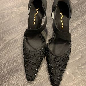 Elegant black Nina dress heels